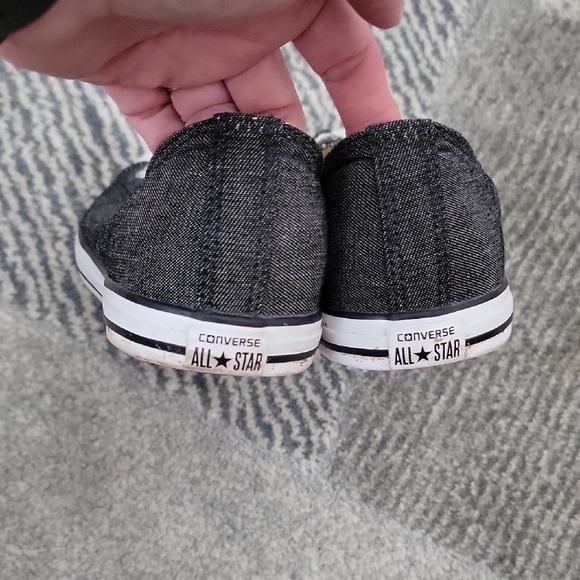 Converse Black and White Canvas Sneakers - Picture 6 of 7